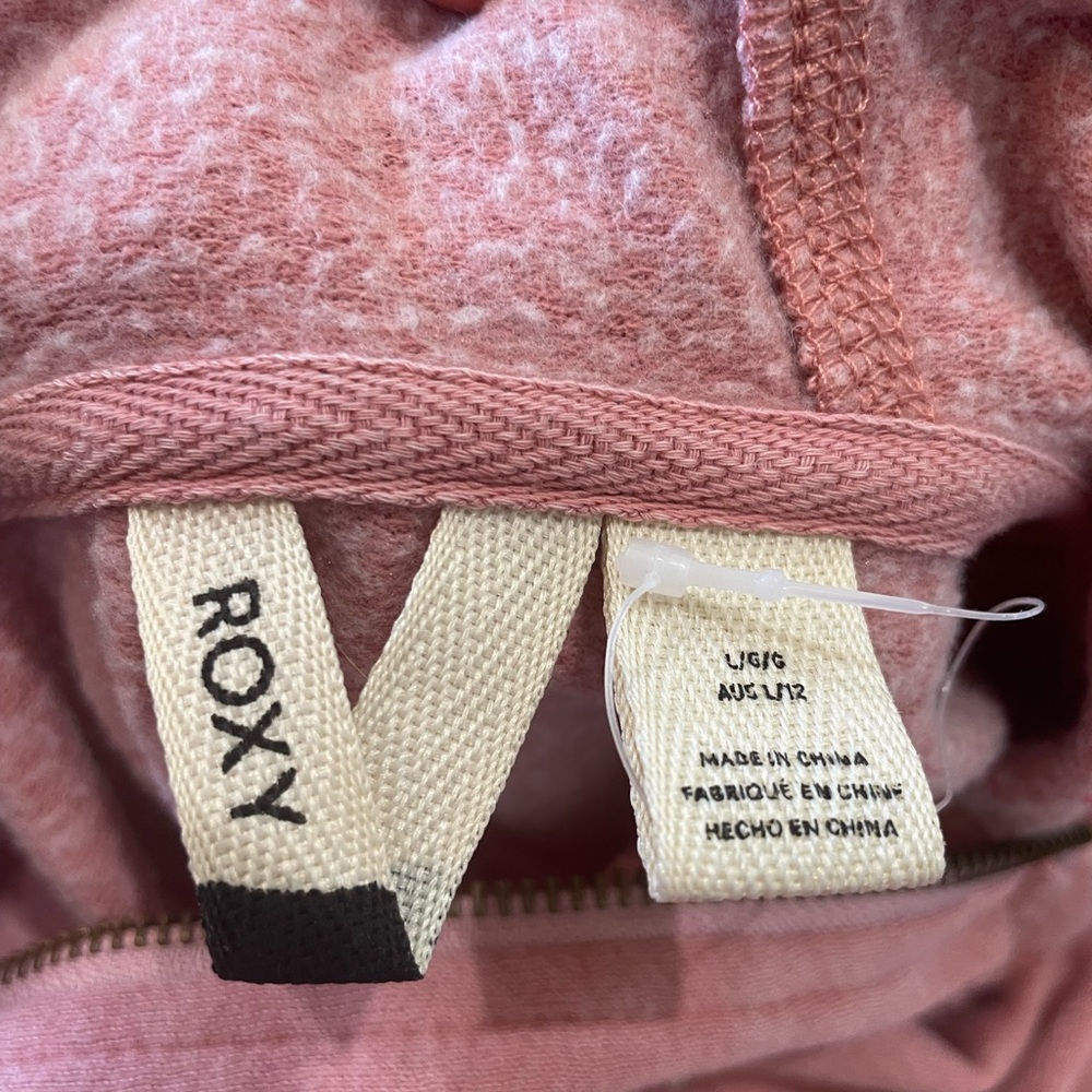 Roxy Pink Full-Zip Hooded Sweatshirt - Picture 5 of 5